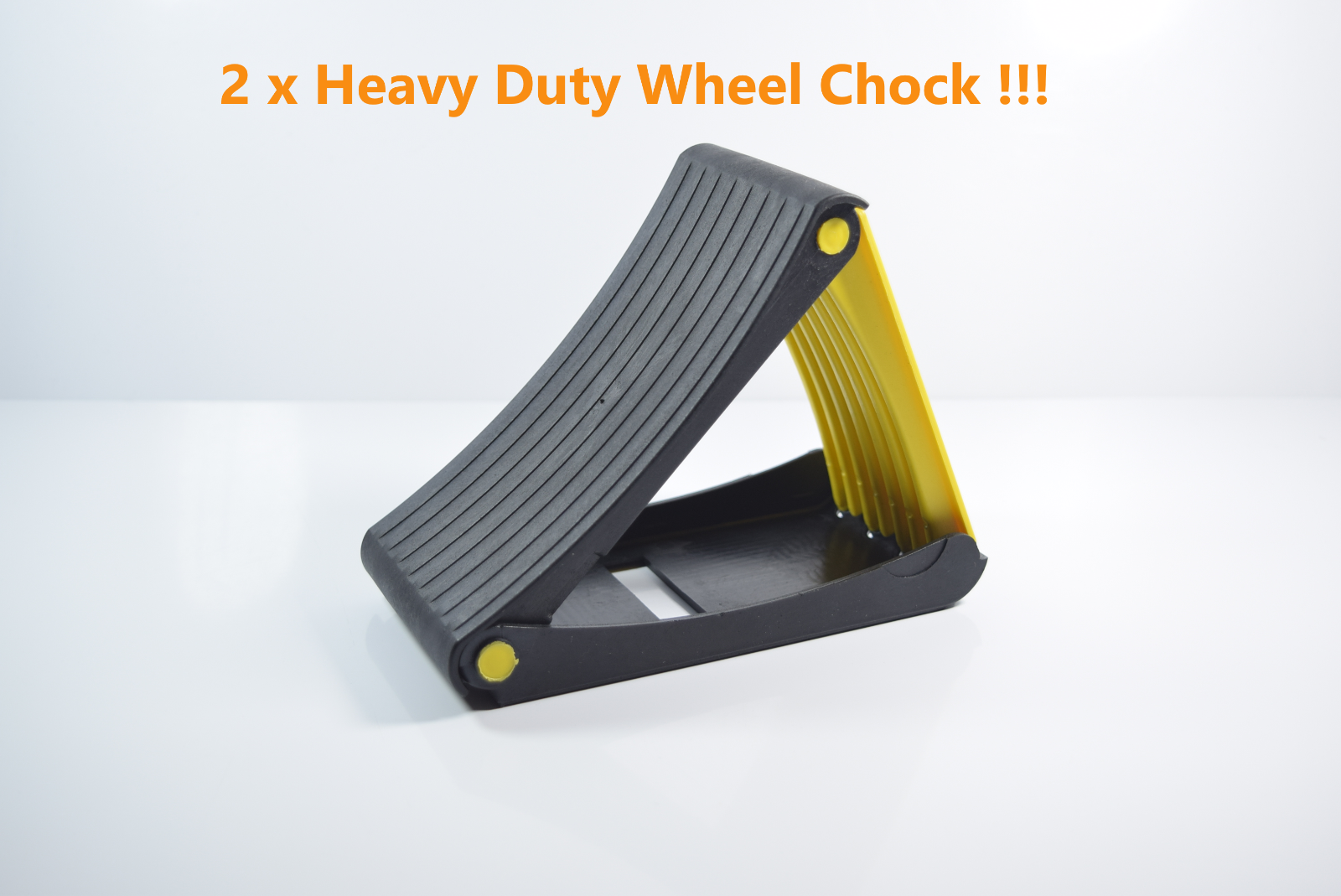 Carmotion Heavy Duty Foldable Collapsible Wheel Chock Pair 2 tonne